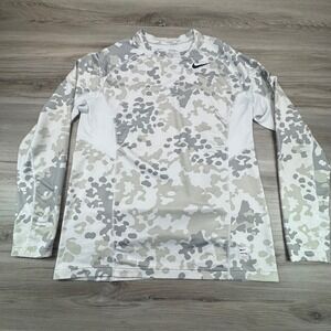 Nike Pro Fitted Arctic Digital Camo Long Sleeve Shirt Men's XL Gorpcore 2010s